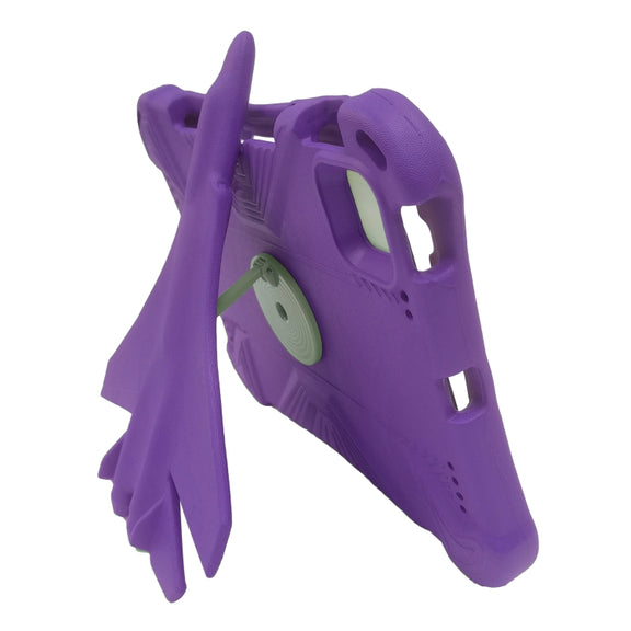 For iPad Pro 11 2024 360 Rotation Aircraft Holder EVA Shockproof Tablet Case(Purple)