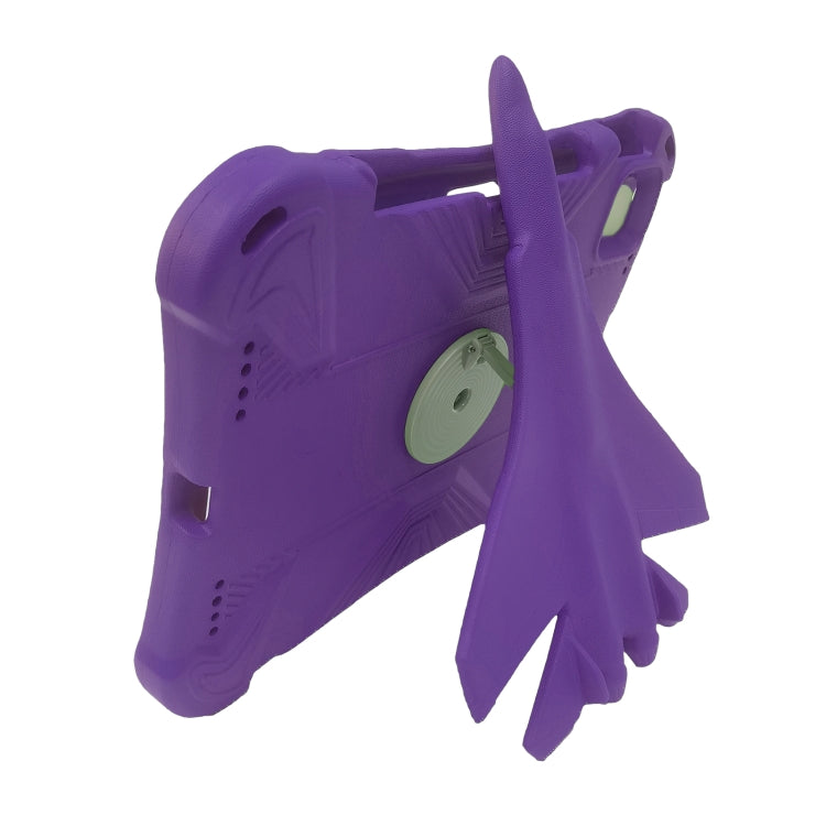 For iPad Pro 11 2024 360 Rotation Aircraft Holder EVA Shockproof Tablet Case(Purple)