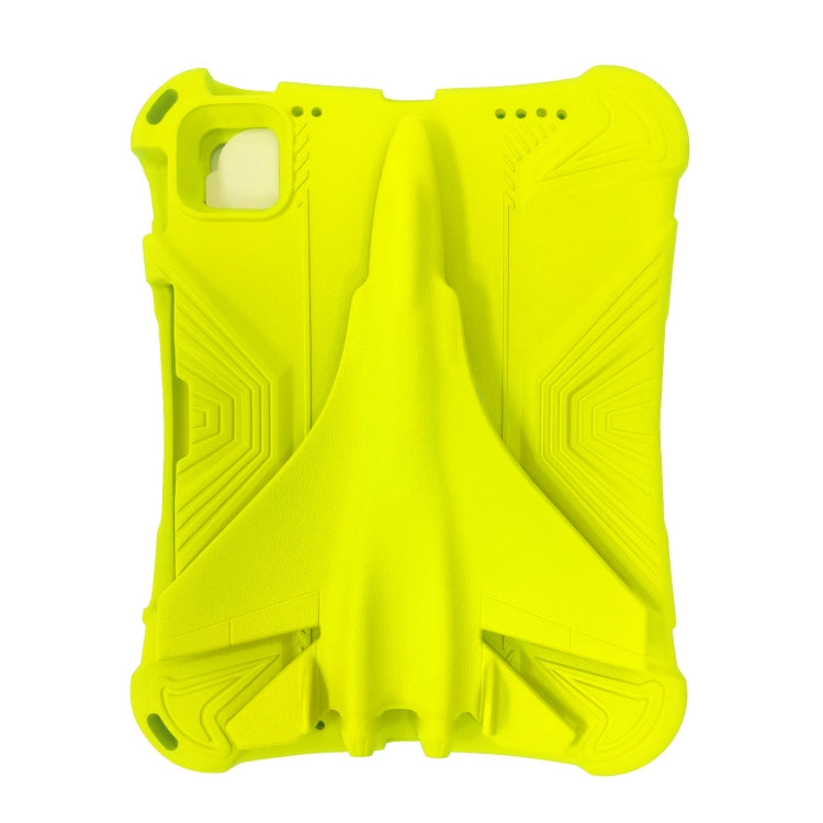 For iPad Pro 11 2024 360 Rotation Aircraft Holder EVA Shockproof Tablet Case(Yellow)