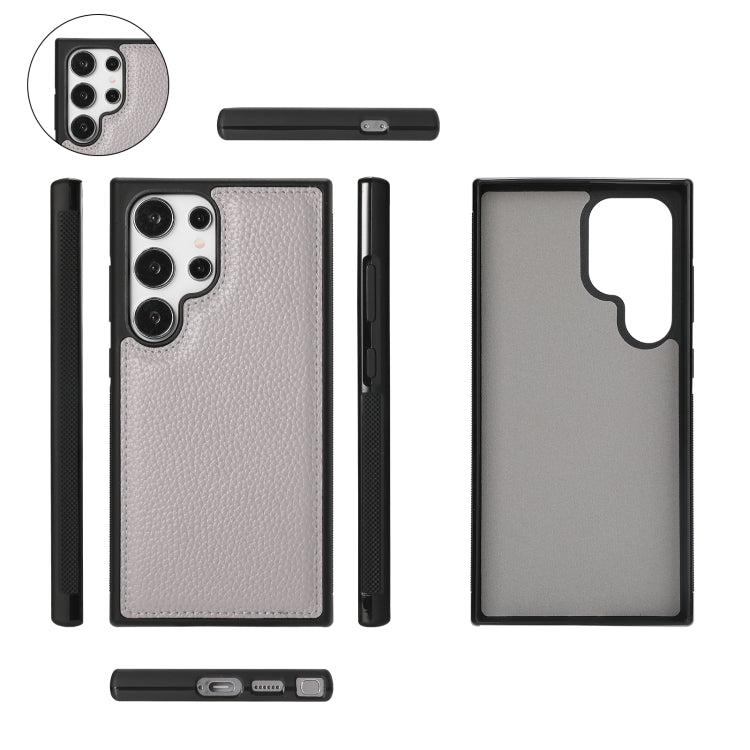 For Samsung Galaxy S24+ 5G Crossbody Multi-functional Zipper Wallet Litchi Leather Phone Case(Grey)