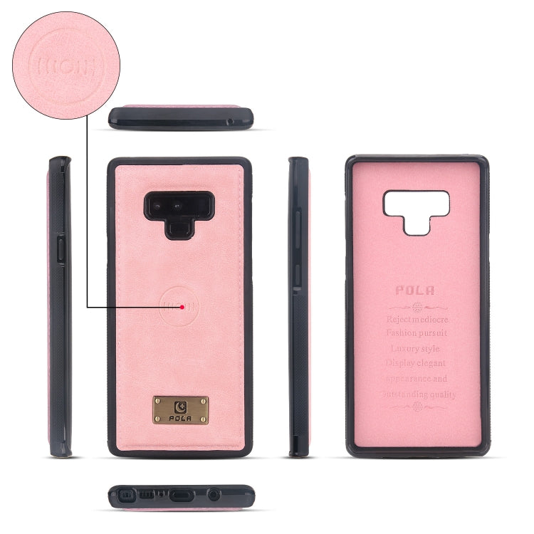For Samsung Galaxy Note9 Multi-functional Zipper Wallet Leather Phone Case(Pink)