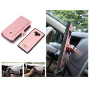 For Samsung Galaxy Note9 Multi-functional Zipper Wallet Leather Phone Case(Pink)