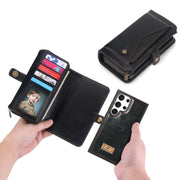 For Samsung Galaxy S24+ 5G Multi-functional Zipper Wallet Leather Phone Case(Black)