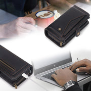 For Samsung Galaxy S24+ 5G Multi-functional Zipper Wallet Leather Phone Case(Black)