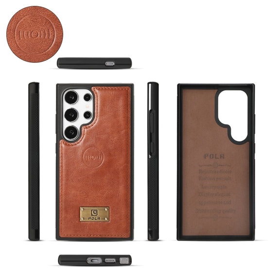 For Samsung Galaxy S24+ 5G Multi-functional Zipper Wallet Leather Phone Case(Orange)