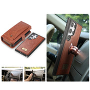 For Samsung Galaxy S24+ 5G Multi-functional Zipper Wallet Leather Phone Case(Orange)