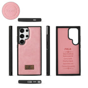 For Samsung Galaxy S24 5G Multi-functional Zipper Wallet Leather Phone Case(Pink)