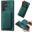 For Samsung Galaxy S25 Ultra 5G Retro Leather Card Bag Magnetic Phone Case(Green) - free shipping - PMC Jewellery - Order now!