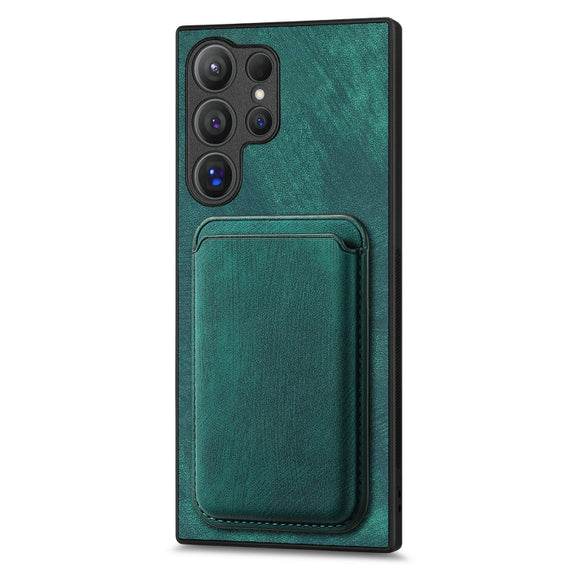 For Samsung Galaxy S25 Ultra 5G Retro Leather Card Bag Magnetic Phone Case(Green)