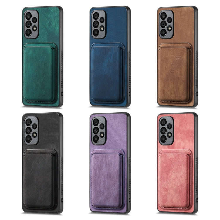 For Samsung Galaxy S25+ 5G Retro Leather Card Bag Magnetic Phone Case(Black)