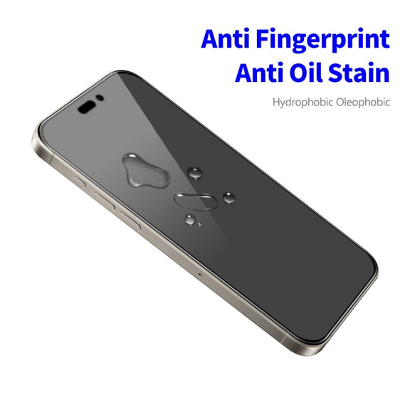 For iPhone 15 Pro Max ENKAY Easy Install Anti-peeping Privacy Full Screen Tempered Glass Film