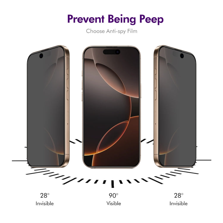 For iPhone 16 Pro Max ENKAY Easy Install Anti-peeping Privacy Full Screen Tempered Glass Film
