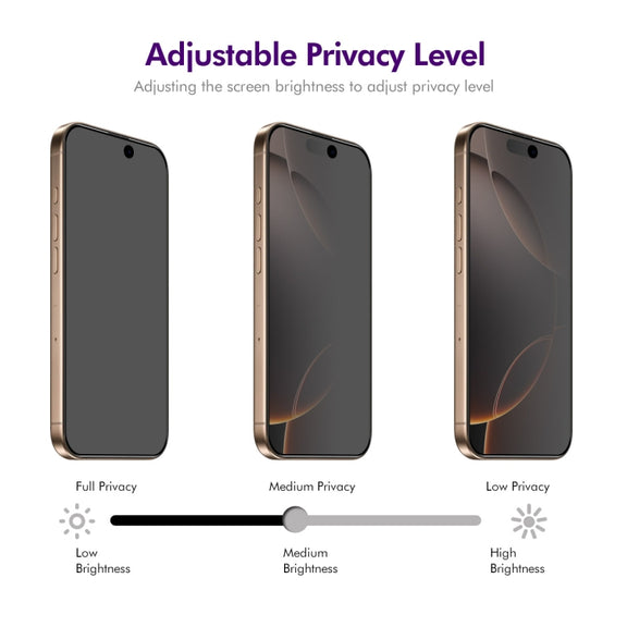 For iPhone 16 Pro Max ENKAY Easy Install Anti-peeping Privacy Full Screen Tempered Glass Film