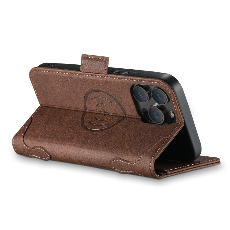 For iPhone 12 / 12 Pro SUTENI J07 Multifunctional Horizontal Flip Magsafe Leather Phone Case(Brown)