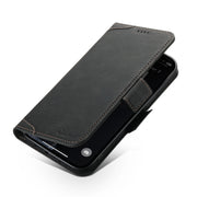 For iPhone 12 Pro Max SUTENI J07 Multifunctional Horizontal Flip Magsafe Leather Phone Case(Black)