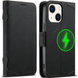 For iPhone 14 SUTENI J07 Multifunctional Horizontal Flip Magsafe Leather Phone Case(Black) - iPhone 14 Cases by Suteni | Online Shopping South Africa | PMC TechLife | Buy Now Pay Later Mobicred
