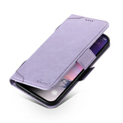 For iPhone 14 Plus SUTENI J07 Multifunctional Horizontal Flip Magsafe Leather Phone Case(Purple)