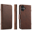 For iPhone 16 SUTENI J07 Multifunctional Horizontal Flip Magsafe Leather Phone Case(Brown) - iPhone 16 Cases by Suteni | Online Shopping South Africa | PMC TechLife | Buy Now Pay Later Mobicred
