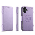 For iPhone 16 SUTENI J07 Multifunctional Horizontal Flip Magsafe Leather Phone Case(Purple) - iPhone 16 Cases by Suteni | Online Shopping South Africa | PMC TechLife | Buy Now Pay Later Mobicred