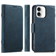 For iPhone 16 Plus SUTENI J07 Multifunctional Horizontal Flip Magsafe Leather Phone Case(Blue)
