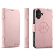 For iPhone 16 Plus SUTENI J07 Multifunctional Horizontal Flip Magsafe Leather Phone Case(Pink) - iPhone 16 Plus Cases by Suteni | Online Shopping South Africa | PMC TechLife | Buy Now Pay Later Mobicred