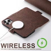 For iPhone 16 Pro Max SUTENI J07 Multifunctional Horizontal Flip Magsafe Leather Phone Case(Brown)