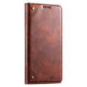 For Samsung Galaxy S24+ 5G Suteni Baroque Calf Texture Buckle Wallet Leather Phone Case(Khaki)