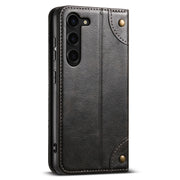 For Samsung Galaxy S24 5G Suteni Baroque Calf Texture Buckle Wallet Leather Phone Case(Black)