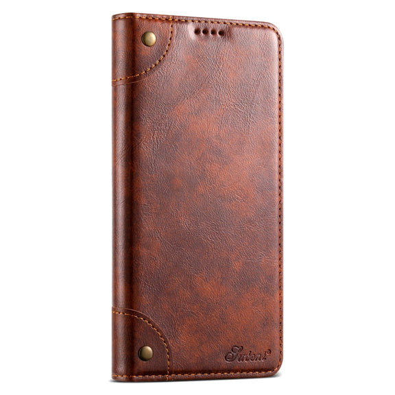 For Samsung Galaxy S24 5G Suteni Baroque Calf Texture Buckle Wallet Leather Phone Case(Khaki)