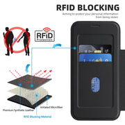 For iPhone 15 Colored Shield MagSafe Magnetic RFID Anti-theft Leather Phone Case(Black)