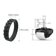 JUNSUNMAY Replacement Wheel Caster Tires for All Series iRobot Vacuum Cleaner