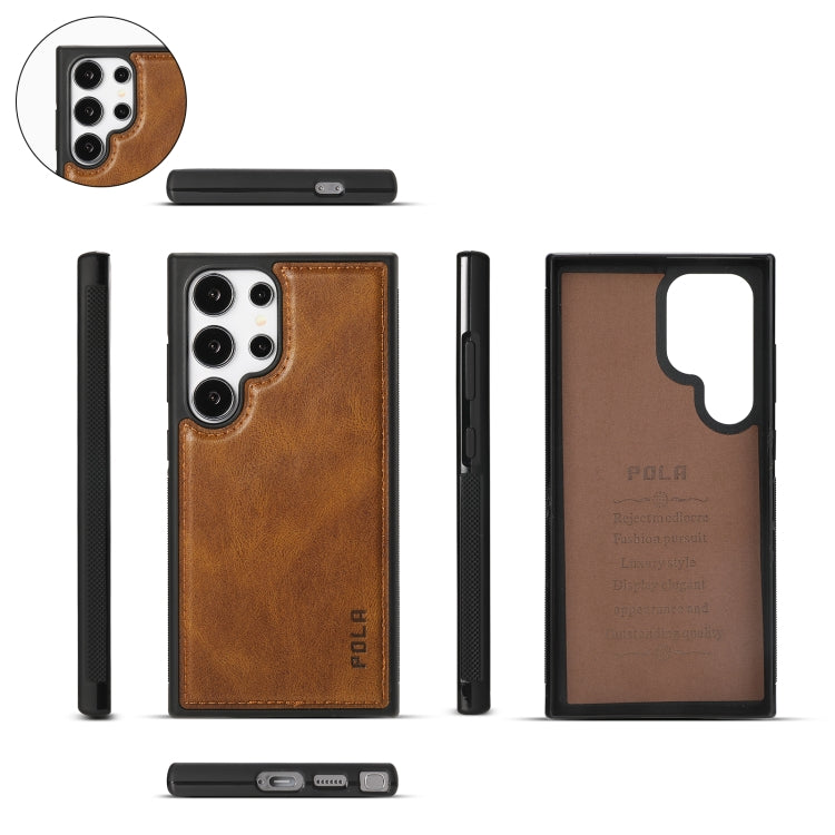 For Samsung Galaxy S24+ 5G Crossbody Multi-functional Zipper Wallet Leather Phone Case(Brown)
