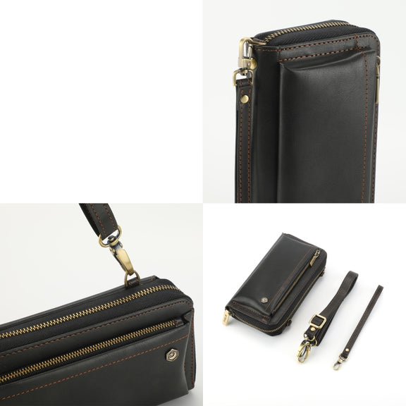 For Samsung Galaxy S24+ 5G Crossbody Multi-functional Zipper Wallet Leather Phone Case(Black)