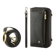 For Samsung Galaxy S24+ 5G Crossbody Multi-functional Zipper Wallet Leather Phone Case(Black)
