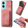For OPPO K11 5G Retro Leather Card Bag Magnetic Phone Case(Pink) - OPPO Cases by PMC TechLife | Online Shopping South Africa | PMC TechLife | Buy Now Pay Later Mobicred