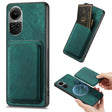 For OPPO Reno10 Global Retro Leather Card Bag Magnetic Phone Case(Green) - OPPO Cases by PMC TechLife | Online Shopping South Africa | PMC TechLife | Buy Now Pay Later Mobicred