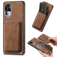 For OPPO Reno10 Pro+ Retro Leather Card Bag Magnetic Phone Case(Brown) - OPPO Cases by PMC TechLife | Online Shopping South Africa | PMC TechLife | Buy Now Pay Later Mobicred