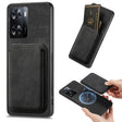 For OPPO A57 4G Retro Leather Card Bag Magnetic Phone Case(Black) - OPPO Cases by PMC TechLife | Online Shopping South Africa | PMC TechLife | Buy Now Pay Later Mobicred