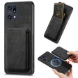 For OPPO Find X5 Pro Retro Leather Card Bag Magnetic Phone Case(Black) - OPPO Cases by PMC TechLife | Online Shopping South Africa | PMC TechLife | Buy Now Pay Later Mobicred