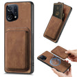 For OPPO Find X5 Retro Leather Card Bag Magnetic Phone Case(Brown) - OPPO Cases by PMC TechLife | Online Shopping South Africa | PMC TechLife | Buy Now Pay Later Mobicred