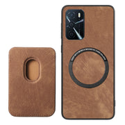 For OPPO Reno7 Pro 5G Retro Leather Card Bag Magnetic Phone Case(Brown)