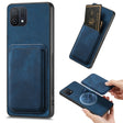 For OPPO A16K Retro Leather Card Bag Magnetic Phone Case(Blue) - OPPO Cases by PMC TechLife | Online Shopping South Africa | PMC TechLife | Buy Now Pay Later Mobicred