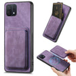 For OPPO A16K Retro Leather Card Bag Magnetic Phone Case(Purple) - OPPO Cases by PMC TechLife | Online Shopping South Africa | PMC TechLife | Buy Now Pay Later Mobicred