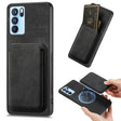 For OPPO Reno6 Pro 5G Retro Leather Card Bag Magnetic Phone Case(Black) - OPPO Cases by PMC TechLife | Online Shopping South Africa | PMC TechLife | Buy Now Pay Later Mobicred