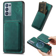 For OPPO Reno6 Pro+ Retro Leather Card Bag Magnetic Phone Case(Green) - OPPO Cases by PMC TechLife | Online Shopping South Africa | PMC TechLife | Buy Now Pay Later Mobicred