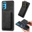For OPPO Reno5 5G Retro Leather Card Bag Magnetic Phone Case(Black) - OPPO Cases by PMC TechLife | Online Shopping South Africa | PMC TechLife | Buy Now Pay Later Mobicred