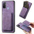 For OPPO A53 / A53S Retro Leather Card Bag Magnetic Phone Case(Purple) - OPPO Cases by PMC TechLife | Online Shopping South Africa | PMC TechLife | Buy Now Pay Later Mobicred