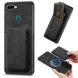 For OPPO A7/A12 Retro Leather Card Bag Magnetic Phone Case(Black) - OPPO Cases by PMC TechLife | Online Shopping South Africa | PMC TechLife | Buy Now Pay Later Mobicred