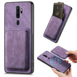 For OPPO A9 2020 / A5 2020 Retro Leather Card Bag Magnetic Phone Case(Purple) - OPPO Cases by PMC TechLife | Online Shopping South Africa | PMC TechLife | Buy Now Pay Later Mobicred