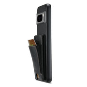 For Google Pixel 8a Suteni H03 Oil Wax Leather Wallet Stand Back Phone Case(Black)